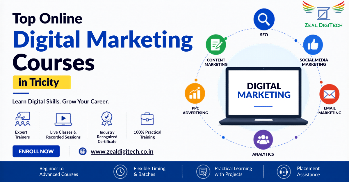 Top Online Digital Marketing Courses in Tricity – How to Start Successful Digital Marketing Career in 2026 Top Online Digital Marketing Courses in Tricity – How to Start Successful Digital Marketing Career in 2026
